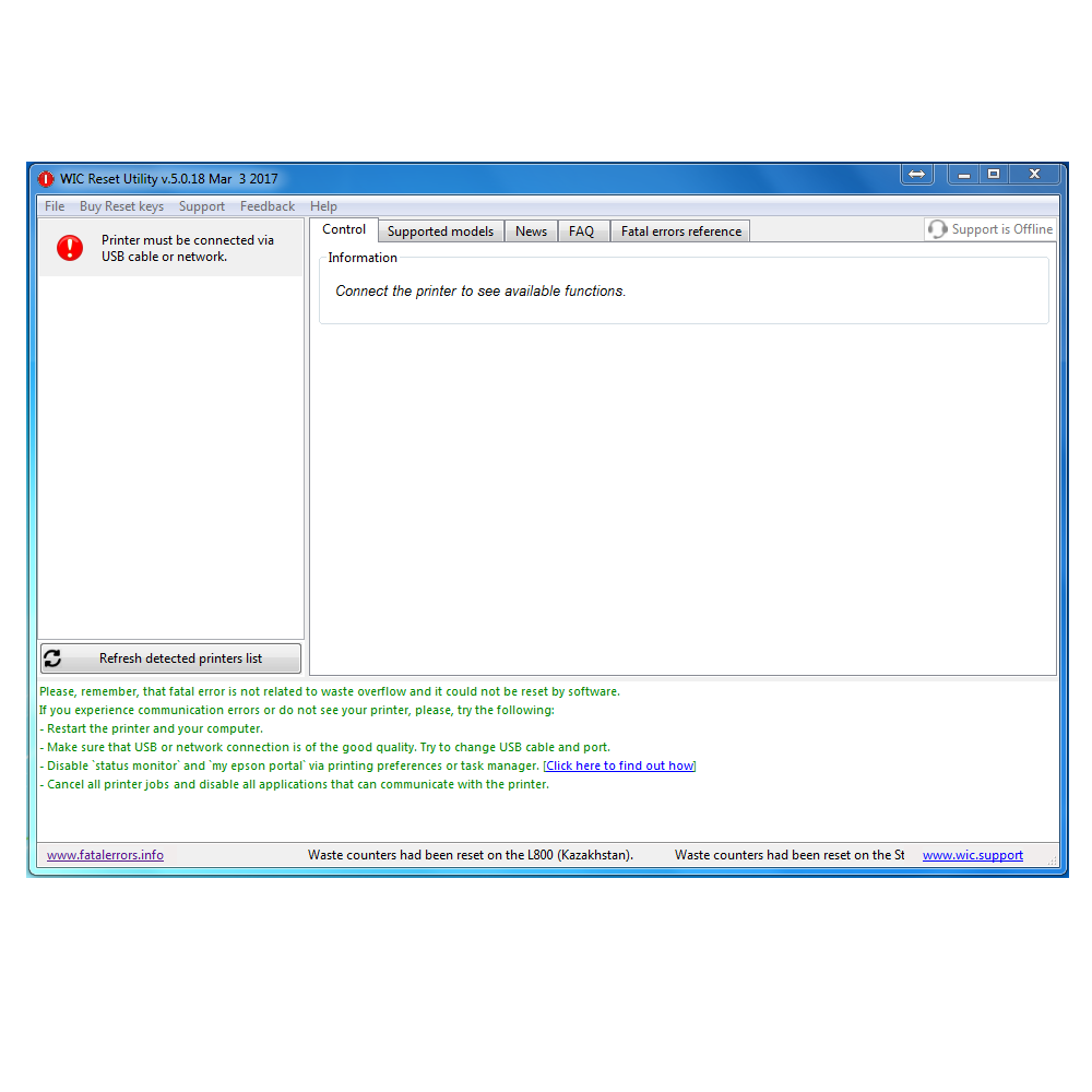 Software Reset Tintas Epson Série L