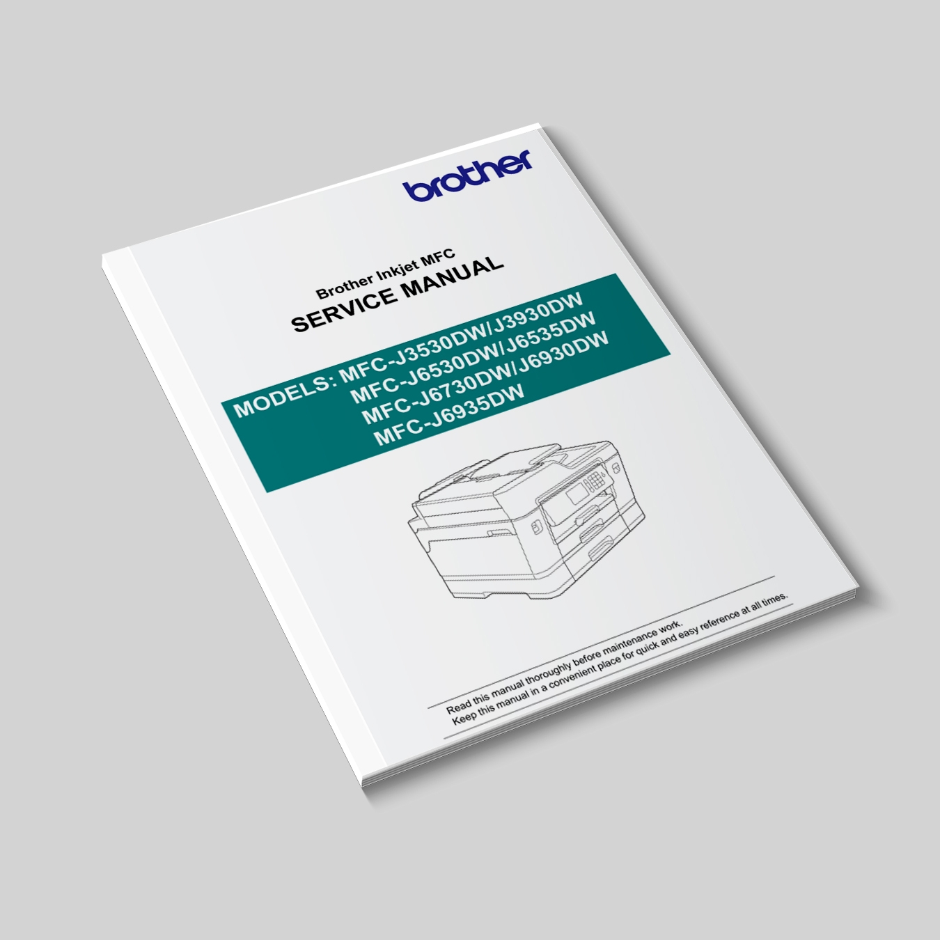 Manual de Serviço Brother MFC-J3530DW, J6930DW, J6530DW, J6535DW, J6730DW, J6930DW e J6935DW