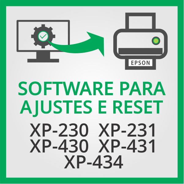 Epson XP-230, XP-231, XP-430, XP-431 e XP-434 | Software para Reset das Almofadas