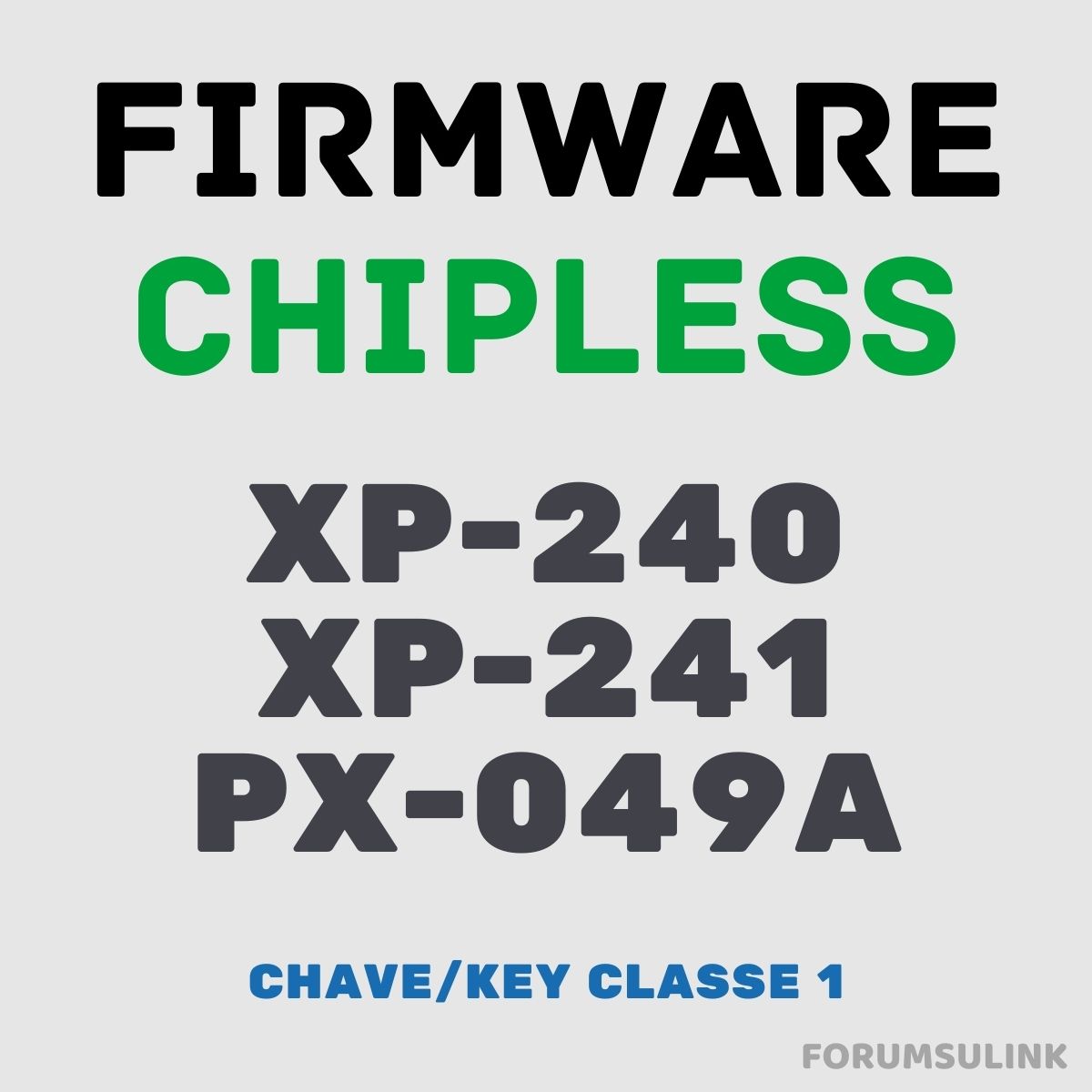 Epson XP-240, XP-241 e PX-049A | Arquivo de Software Firmware ChipLess