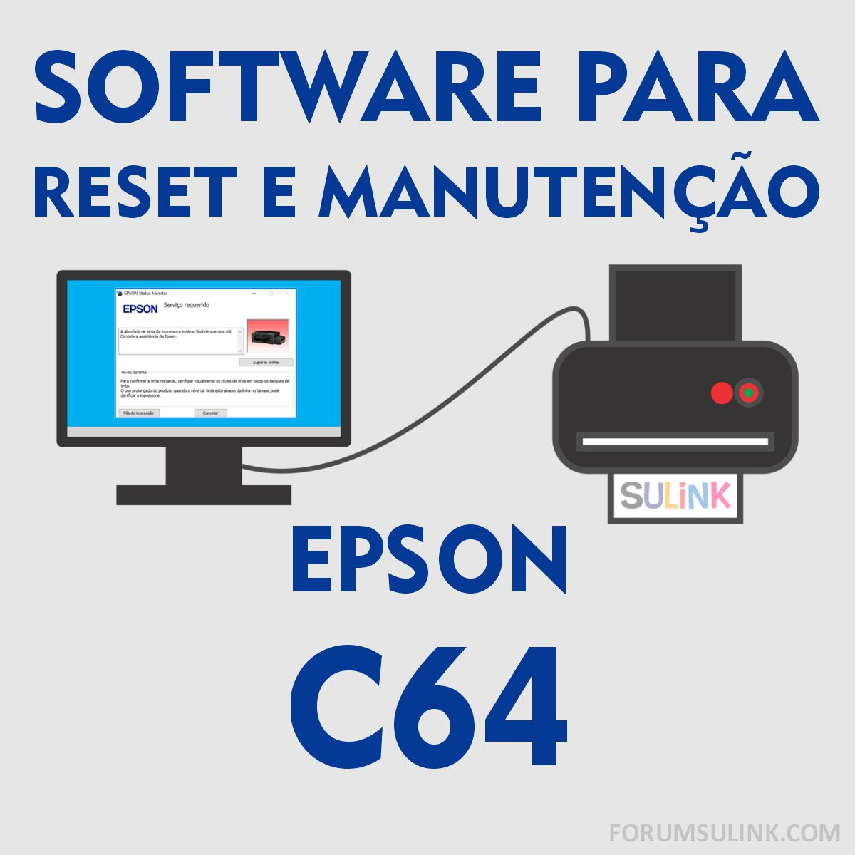 Epson C64 | Software para Reset das Almofadas e Manutenção