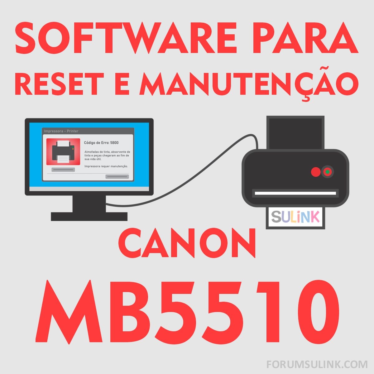 Canon MB5510 | Software para Reset das Almofadas e Manutenção