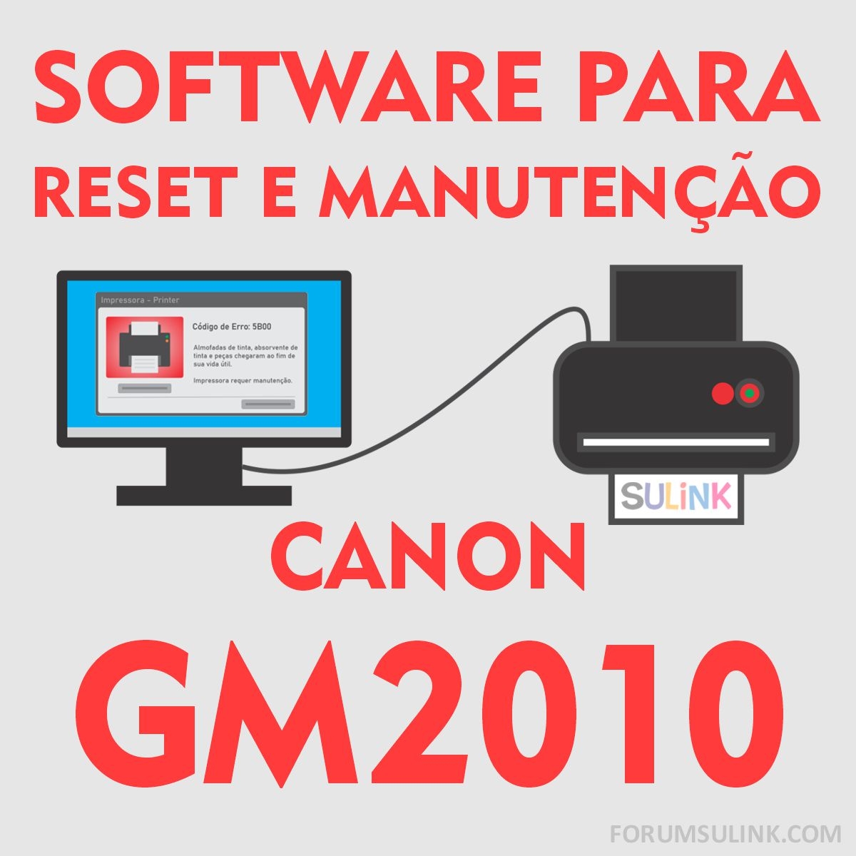 Canon GM2010 | Software para Reset das Almofadas e Manutenção