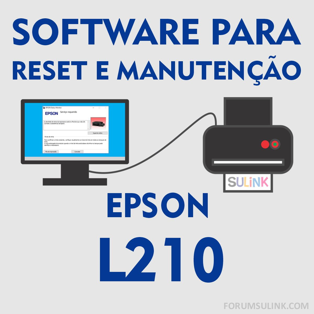 Epson L210 | Software para Reset das Almofadas e Manutenção