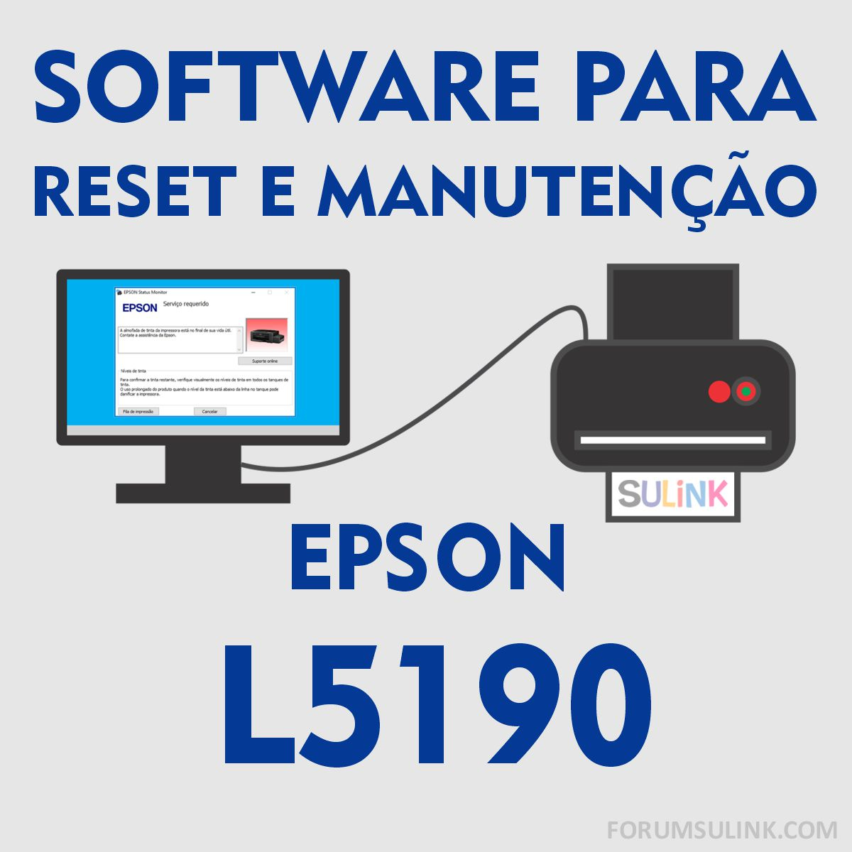 Epson L5190 | Software para Reset das Almofadas e Manutenção