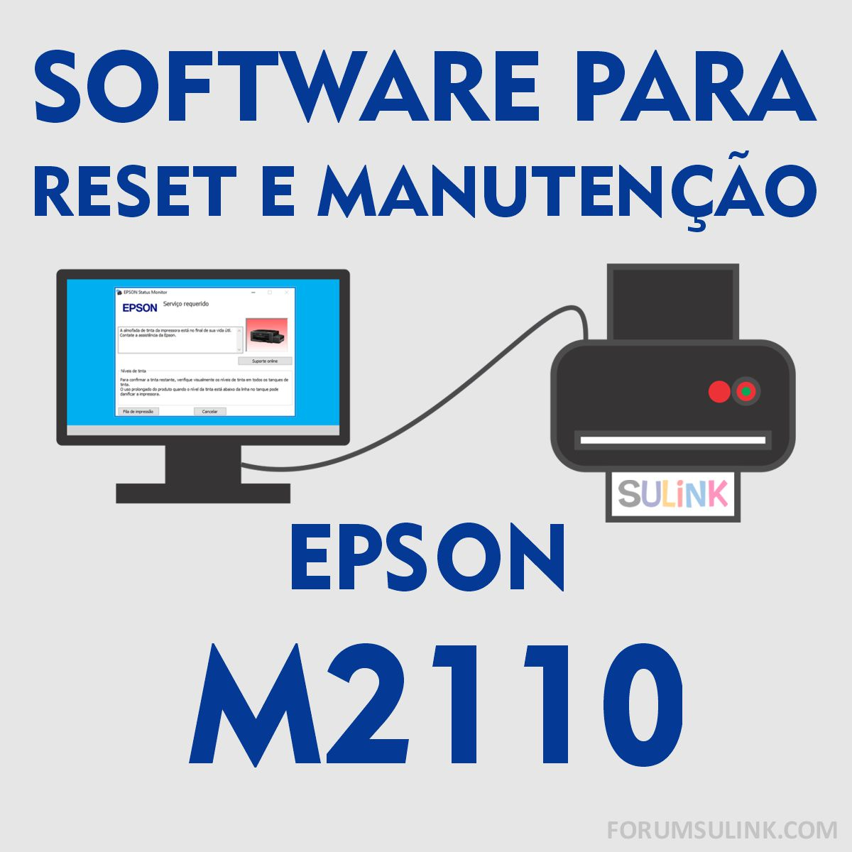 Epson M2110 | Software para Reset das Almofadas e Manutenção