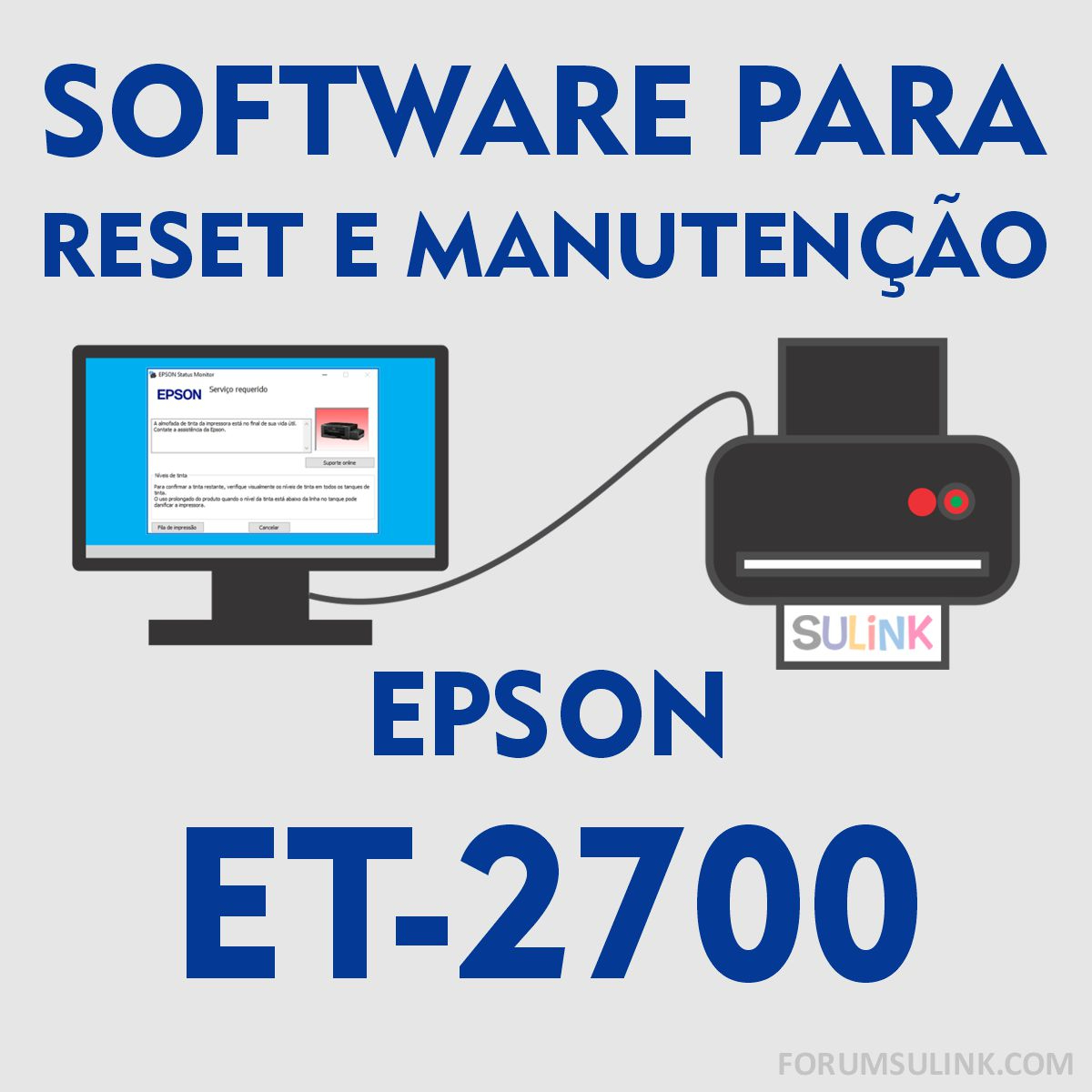 Epson ET-2700 | Software para Ajustes e Reset das Almofadas
