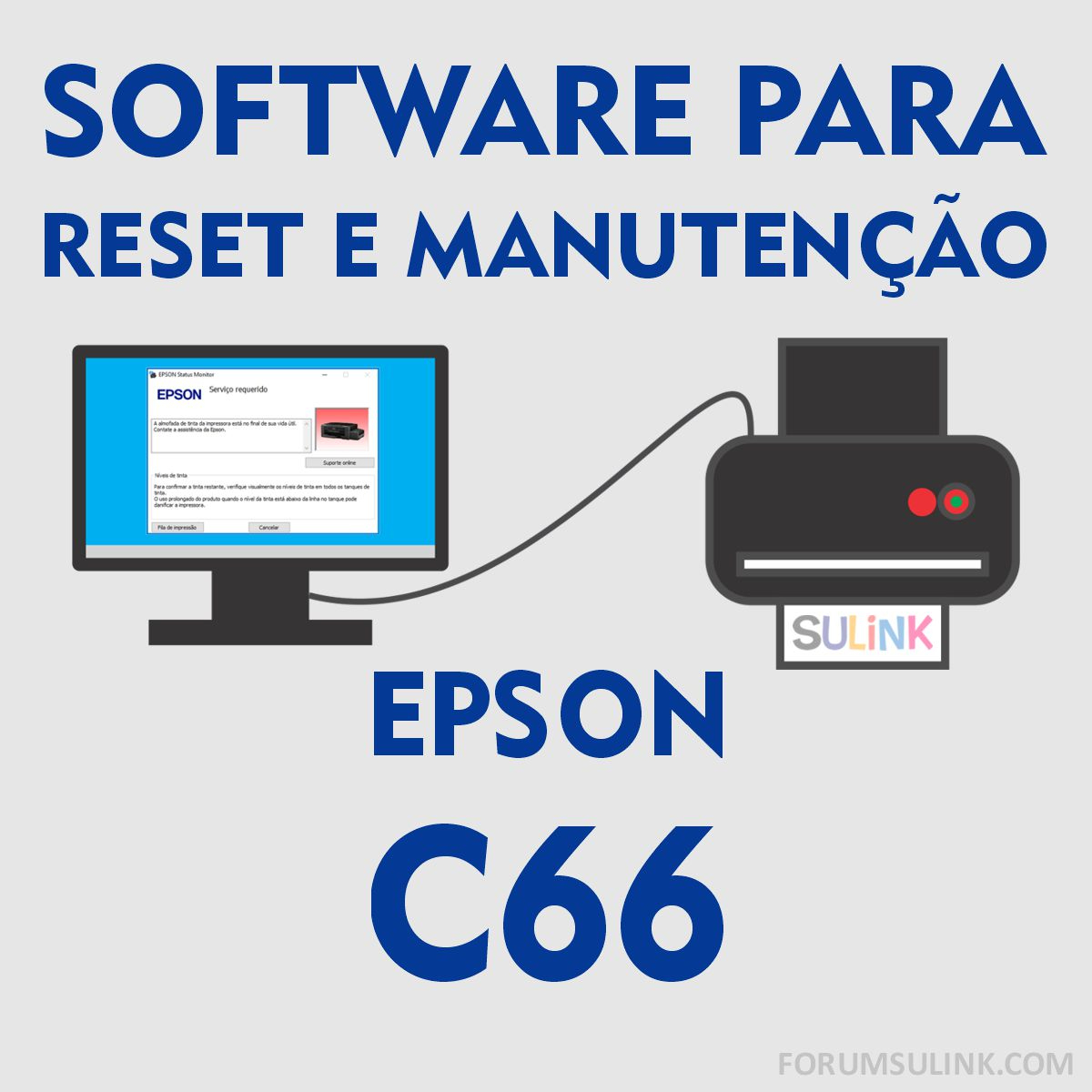 Epson C66 | Software para Reset das Almofadas e Manutenção