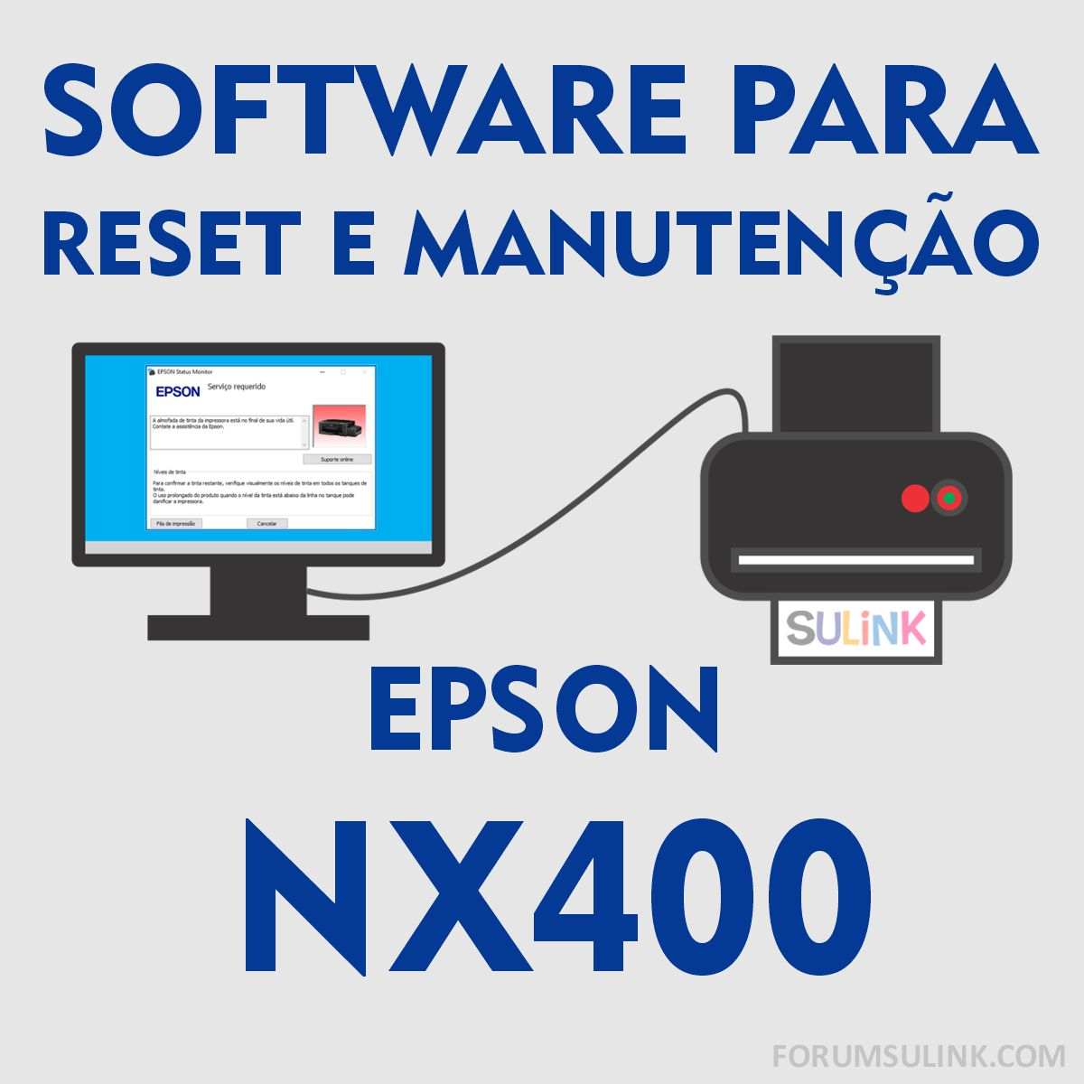 Epson NX400 | Software para Reset das Almofadas e Manutenção