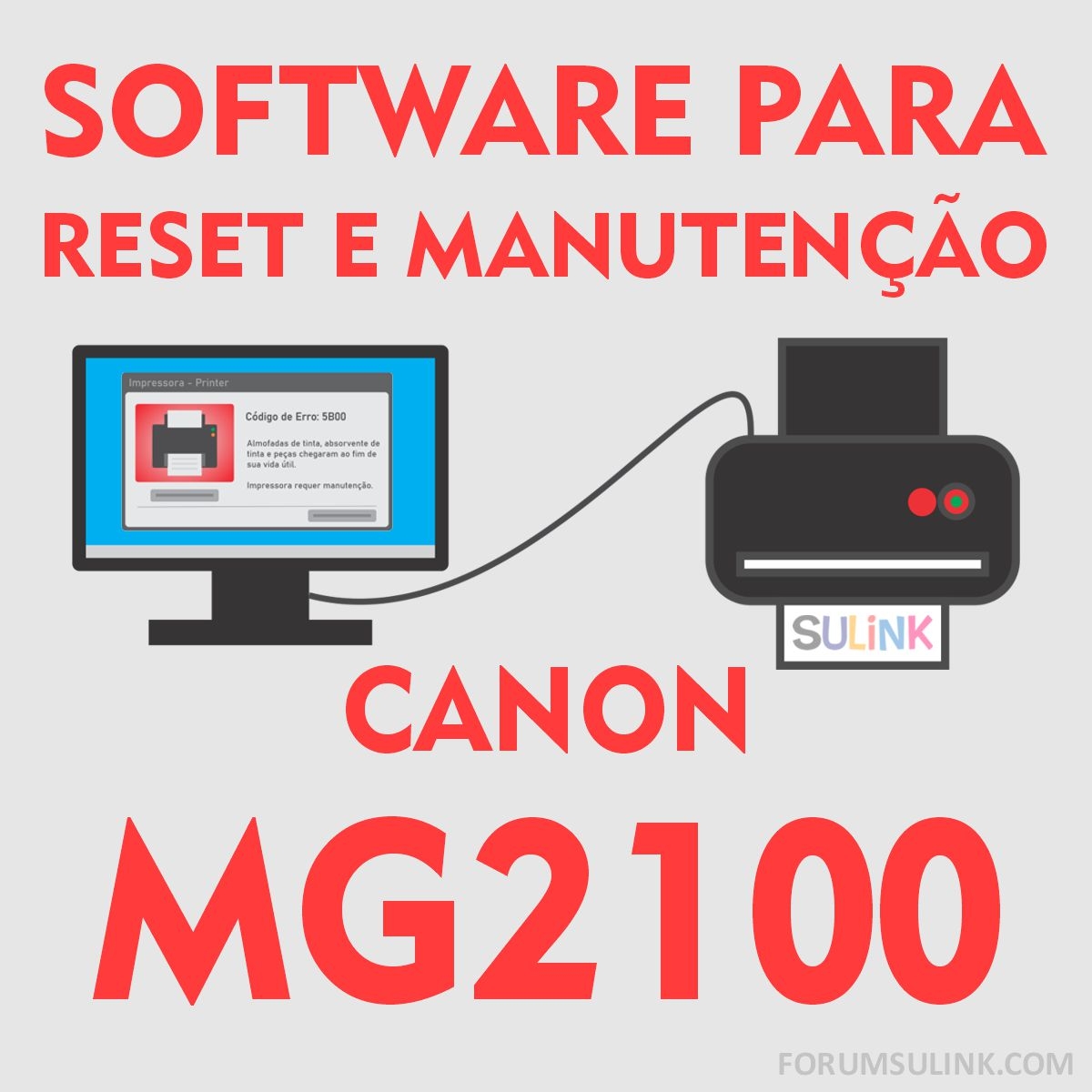 Canon MG2100 | Software para Reset das Almofadas e Manutenção