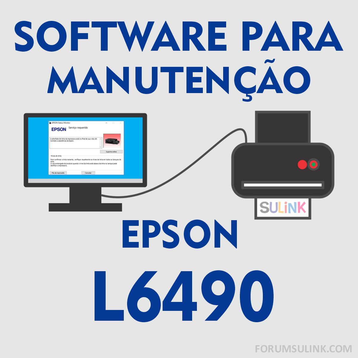 Epson L6490 | Software para Manutenção (Não faz Reset) | Em Desenvolvimento, Aguarde!