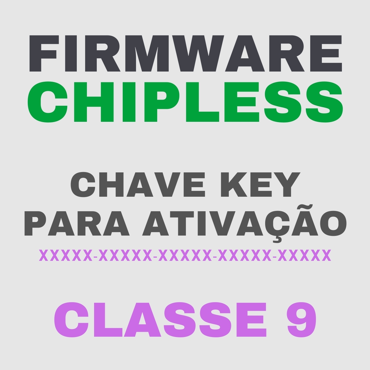 Chave Key de Ativação Firmware ChipLess para Impressora Epson - Classe 9